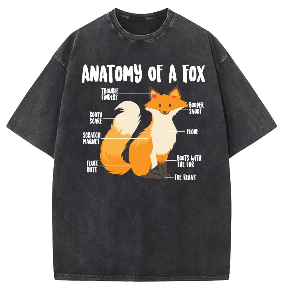 Anatomy Of A Fox Men Retro T-shirts  Customized Tshirts Men Summer Fall Sweatshirts Gothic Long Sleeve Cute Clothing