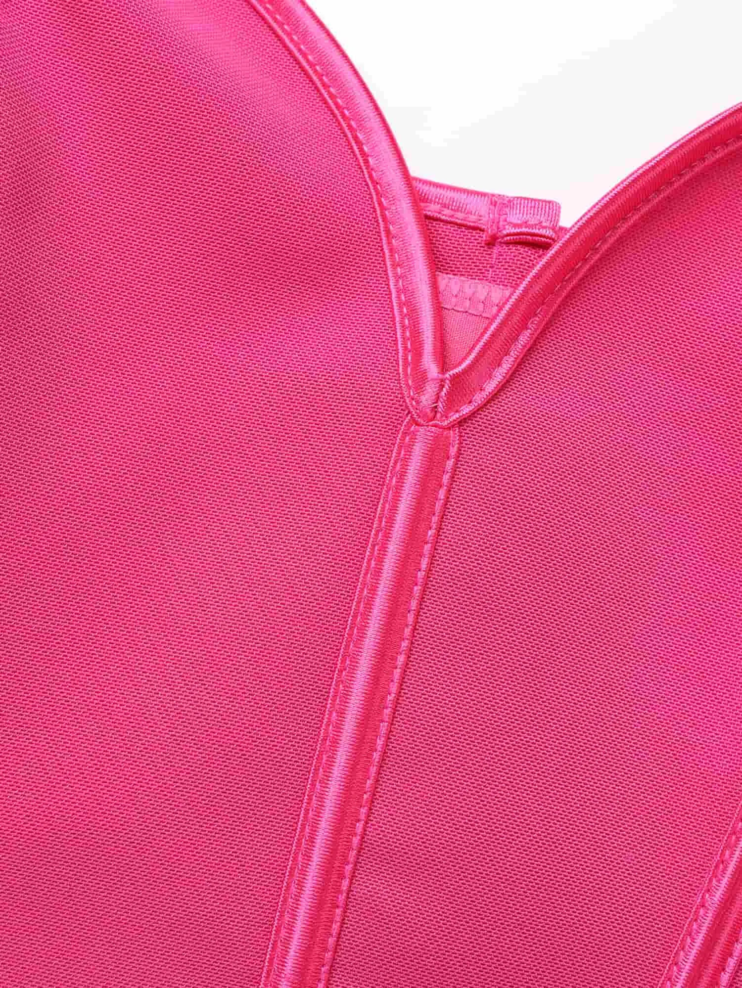 Damen trägerloses Sweetheart-Ausschnitt-Korsett-Top aus festem Webstoff mit Schnürung am Rücken, ohne Polsterung. – Detail 32