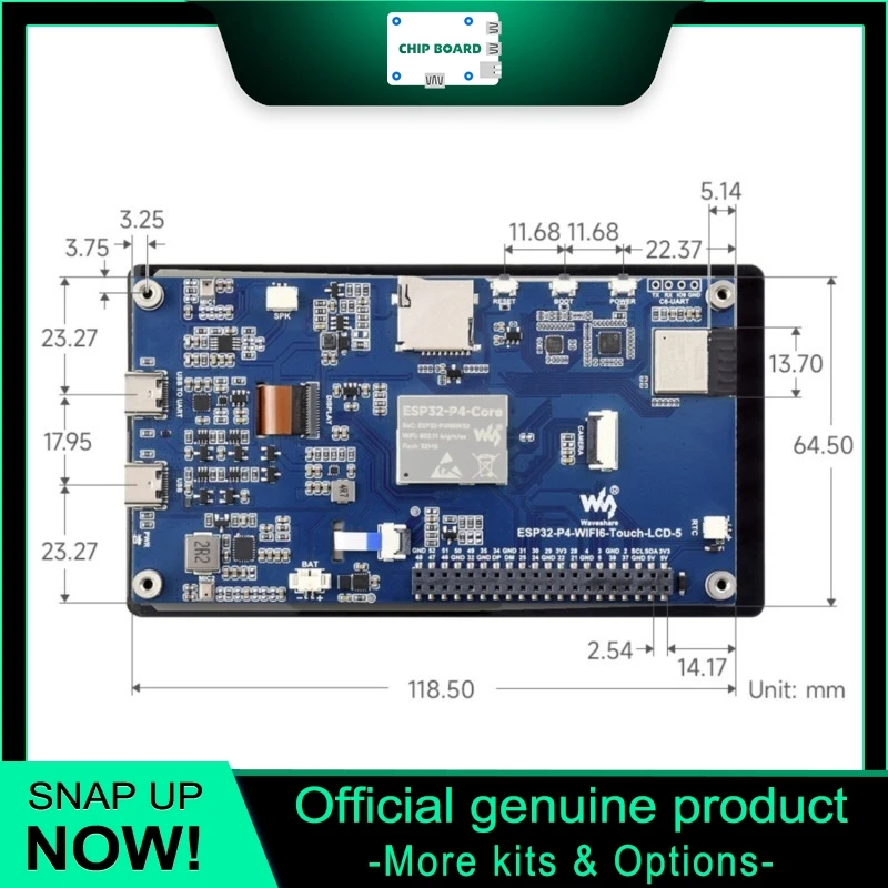 waveshare-esp32-p4-wifi6-pantalla-tactil-lcd-de-5-pulgadas-720x1280-codec-de-audio-wifi6-ble5-funciona-con-modulo-de-camara-ov5647
