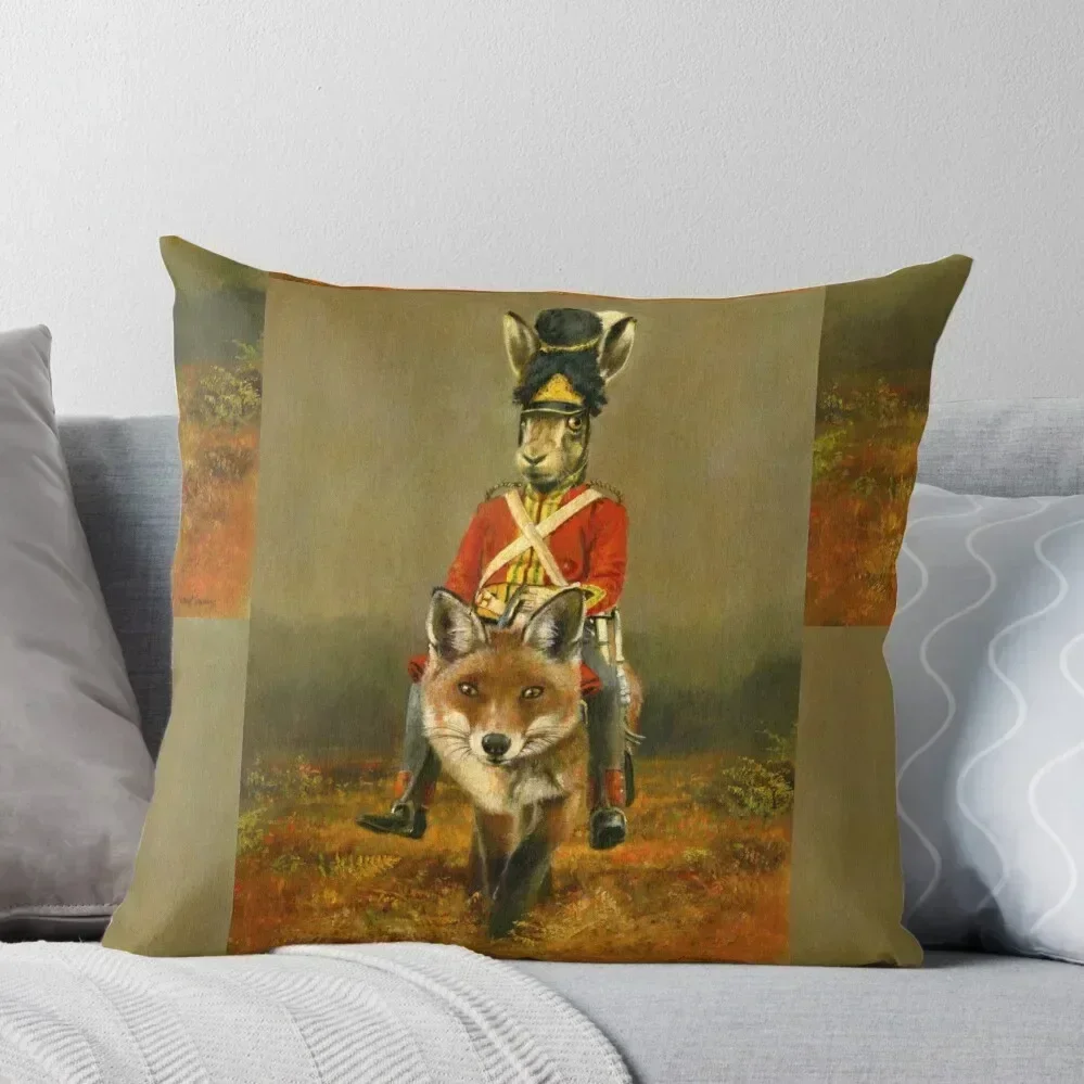 Hare And Fox Cavalry Throw Pillow Sitting Cushion Christmas Pillowcase Christmas Covers For Cushions pillow