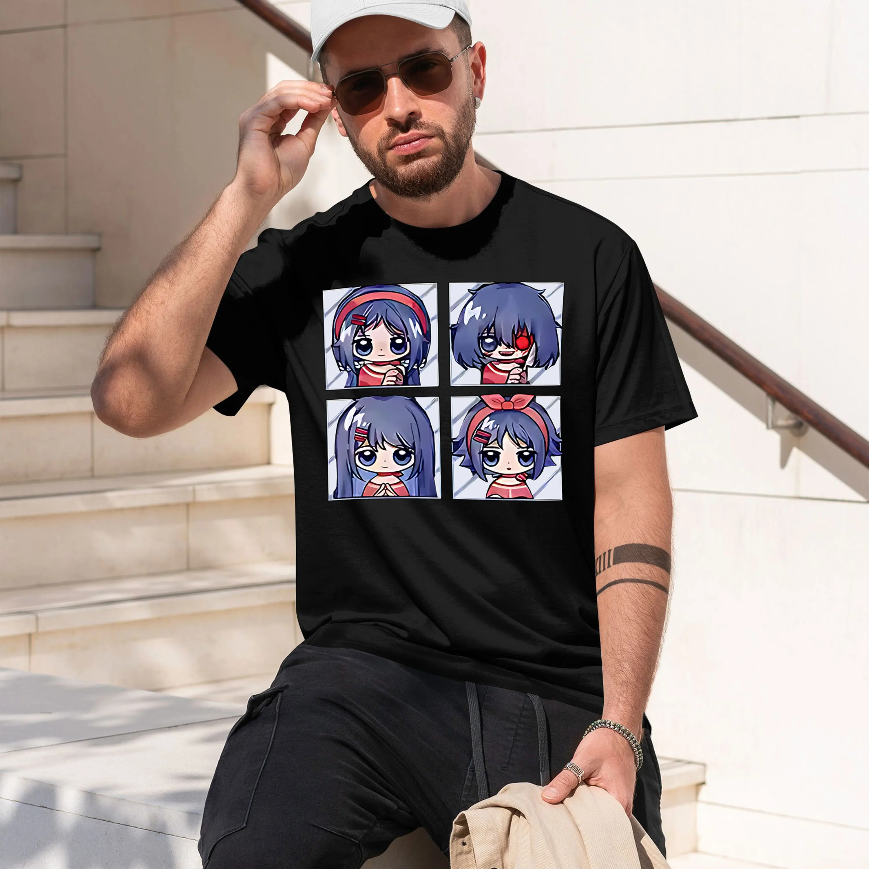 MiSide Anime Vibrant Red Funky Street Style with 4 Panel Cute Anime aracter Design Lightweight Casual Anime Fan Gear 2026 New Mo