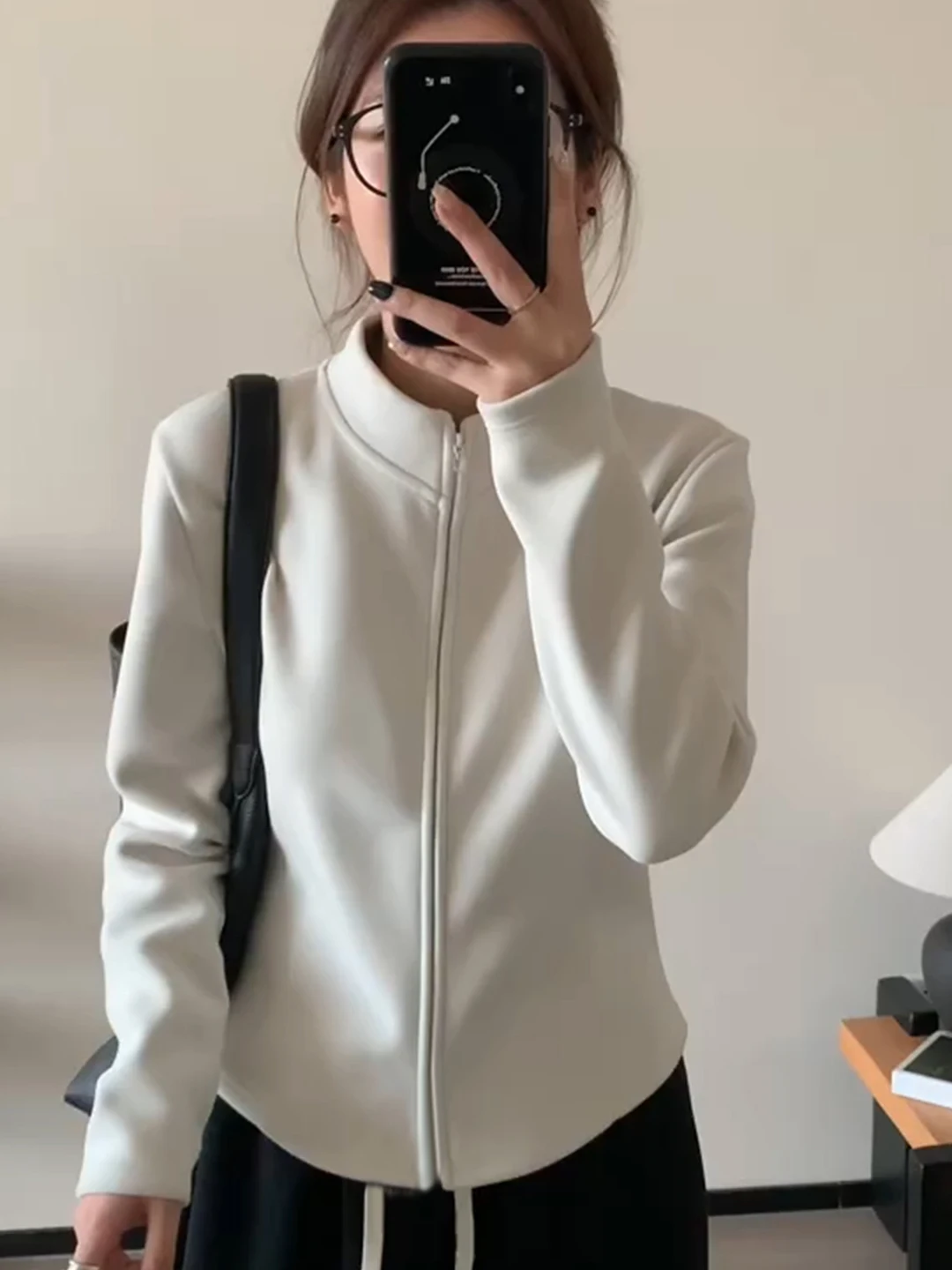 

Высококачественная японская куртка на молнии Long Sve, женская верхняя одежда больших размеров для похудения, открытый кардиган, топ-груша, боди pe