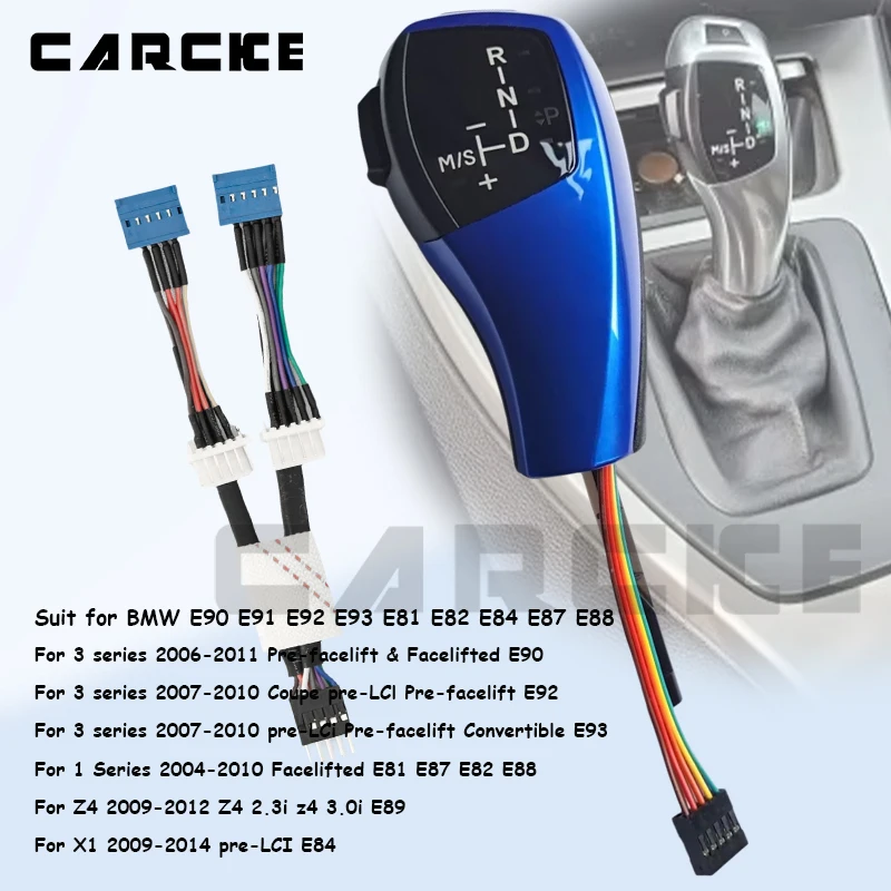 Picture 7: E63 E90 Gear Shift Knob Car LED Lever Handle For BMW E87 E88 E90 E91 E92 E93 Automatic Transmission Shifter Knob Head Replace