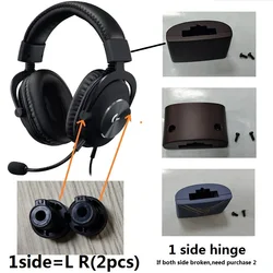Original Spare parts For Logitech G Pro X headphones Replacement Plastic Hinge buckle,hinge swivel headset repair parts ear pads