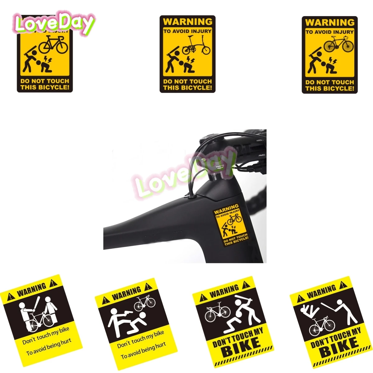 

Don't Touch My Bicycle Sticker Personality Bicycle Warning Sticker Highway Mountain Folding Bicycle Vinyl Frame Sticker Decal