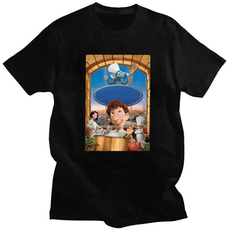 Ratatouille Alfredo Linguini Remy T Shirt Homme Cotton Tees Tshirts Short Sleeved Summer T-shirt Clothing