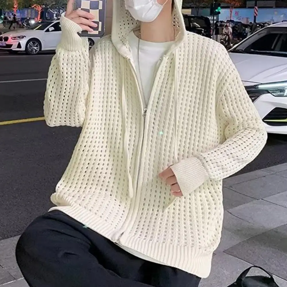 

Привлекательный мужской свитер, полиэстер, осеннее пальто на молнии, Мужская Осенняя и летняя уличная одежда, винтажная трикотажная сохраняющая тепло