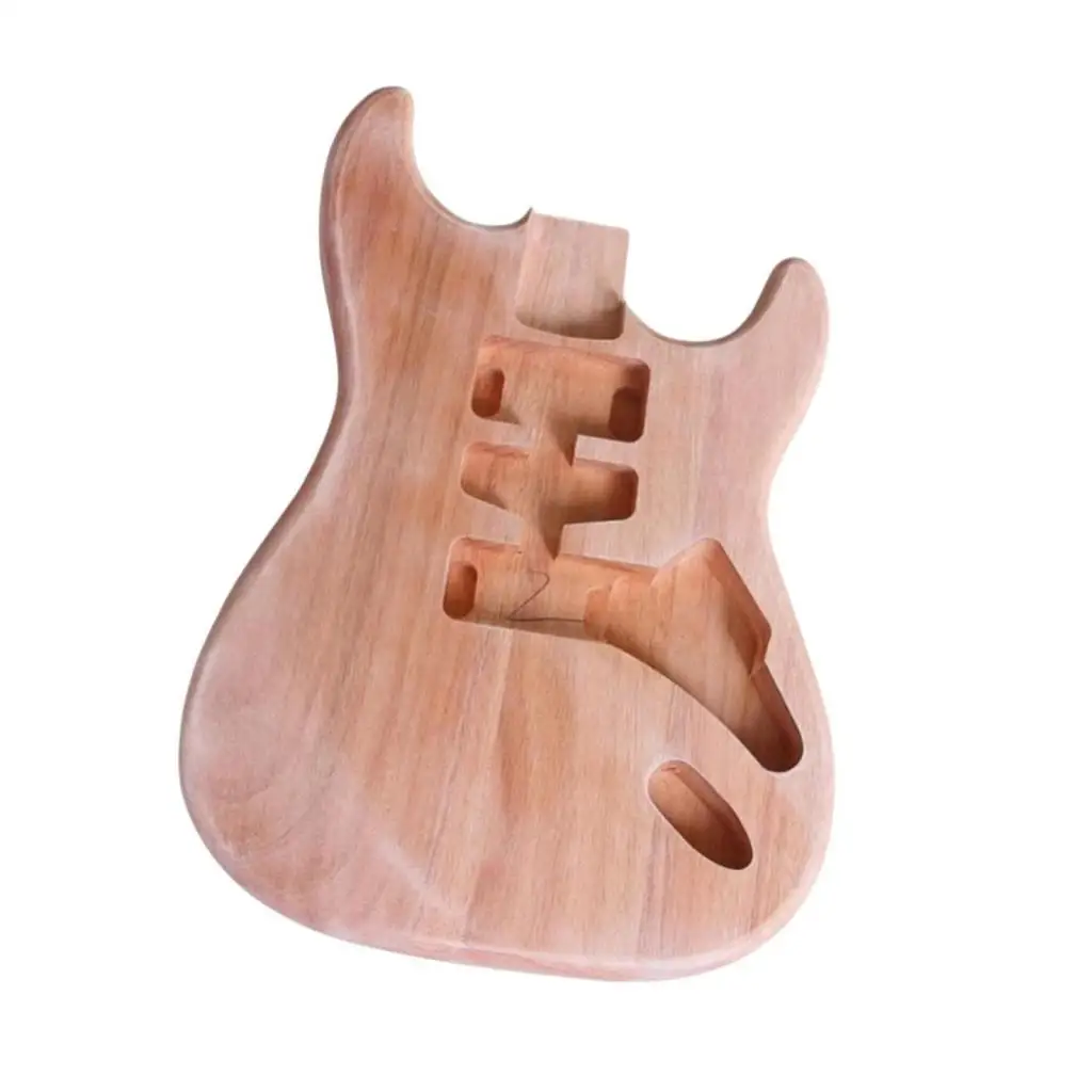Unfinished Electric String Instrumen Lp Guitar Body Blank Okoume DIY Project for Guitar Accessories Kit