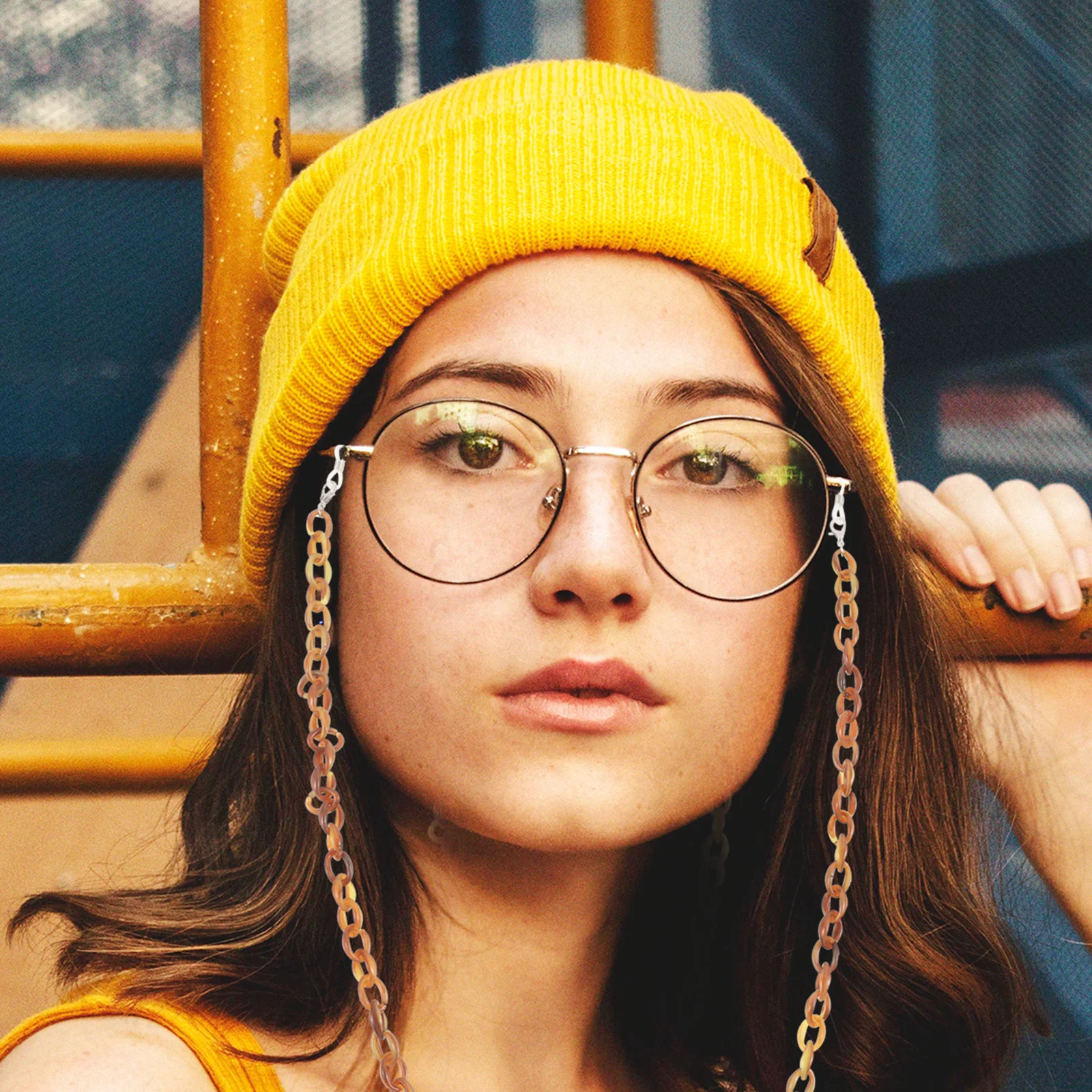 

1pc Glasses Chain Acrylic Anti-Lost Eyeglass Strap Durable Sunglasses Holder For Most Eyewear Unisex Beaded Retainer Fashion