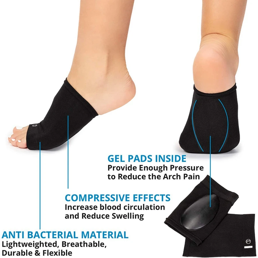 

Arch Support Brace for Flat Feet 2-Pairs Plantar Fasciitis Support Brace - Compression Arch