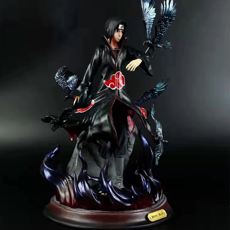 Anime Figure Naruto Shippuden 28CM Akatsuki Crow Itachi Uchiha Collectible Toys for Boys GK Action Figurine Free Shipping Items