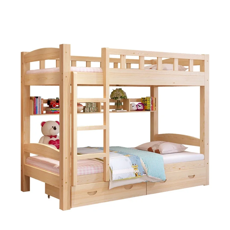 Full solid wood upper and lower beds High and low beds Second floor Children's Mother and child Dormitory double