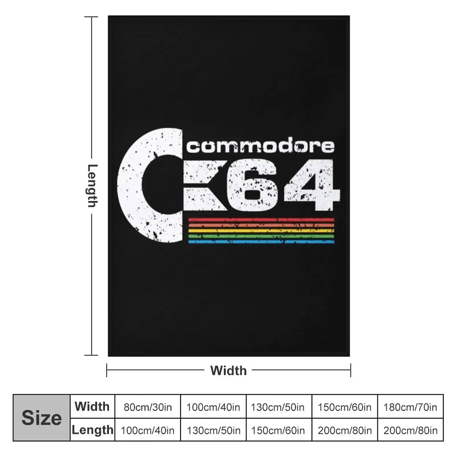 Commodore 64 Retro Computer T-Shirt Throw Blanket Decorative Beds Decorative Throw Stuffeds Blankets