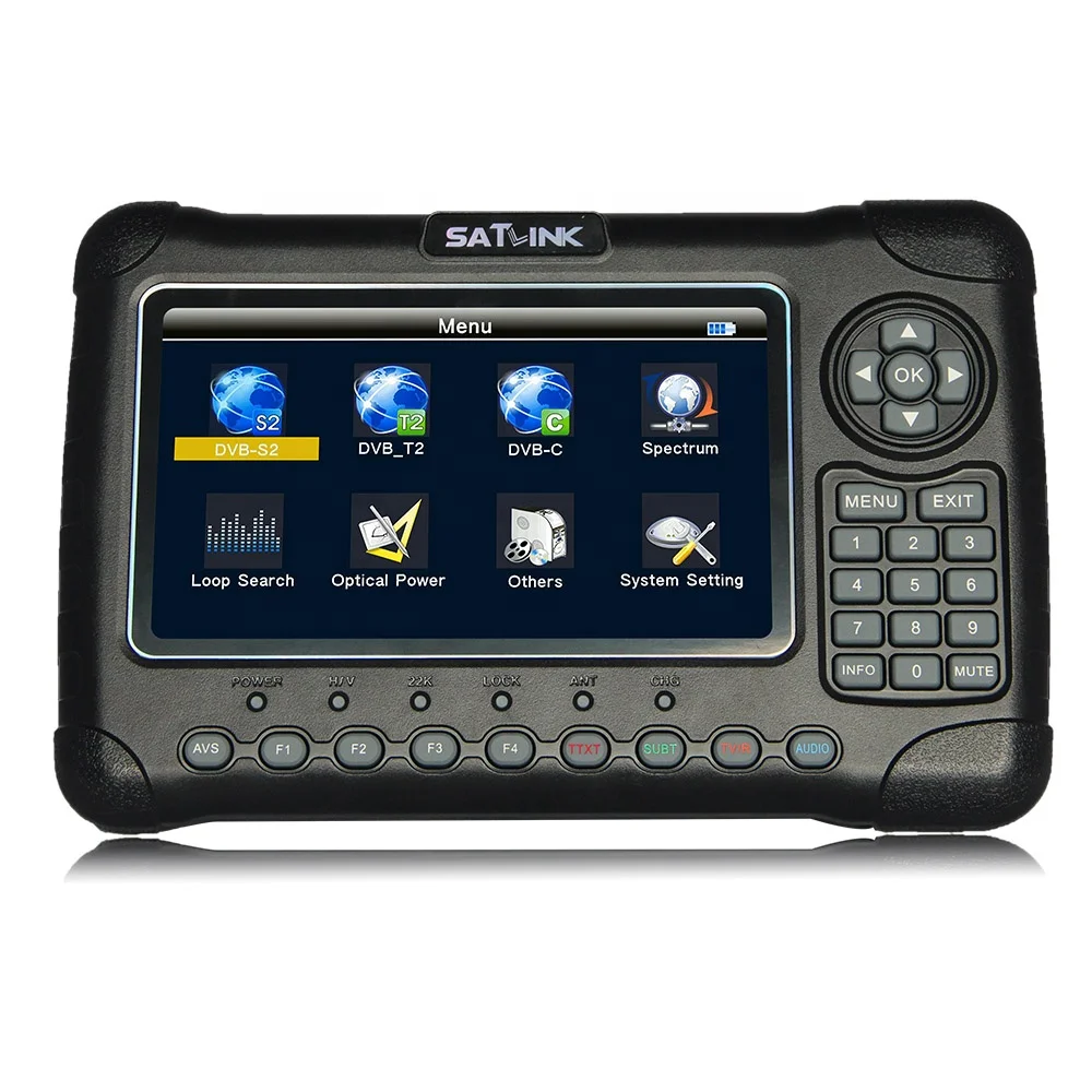 Satlink WS-6980 H.265 Combo Satellite Finder Meter DVB-S2 DVB-T2 DVB-C 7 inch LCD screen Spectrum Analyzer MEPG4 Sat Finder