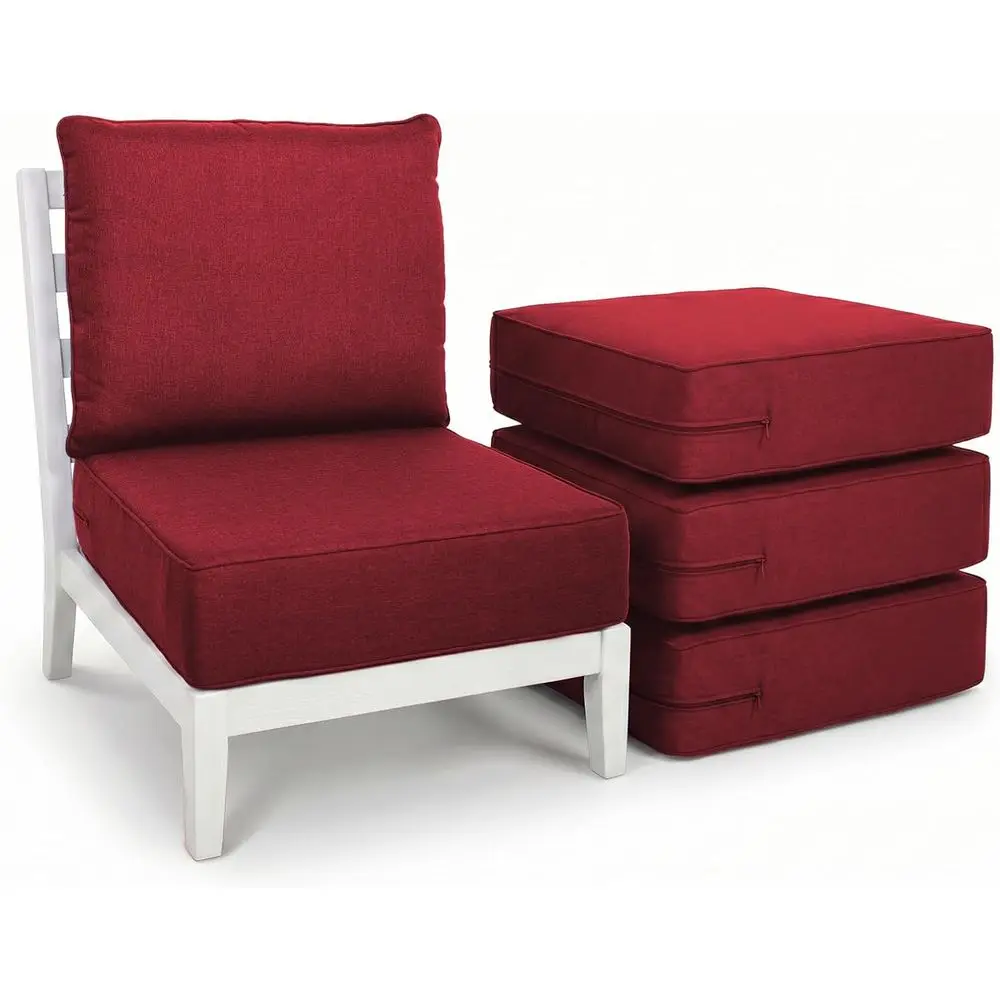 

Outdoor Seat Cushion Set, 4 Pieces, 24x24x6 Inches, Water-Resistant, Removable Covers
