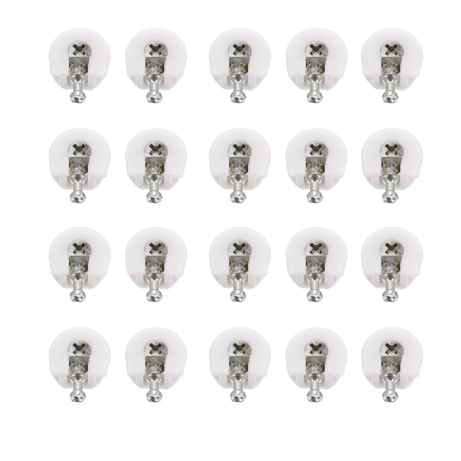 

100 Pcs Furniture Connector Sturdy Zinc Alloy Plated Connectors for Cabinets Eccentric Fittings Wheel Nut 2 Panel Connection
