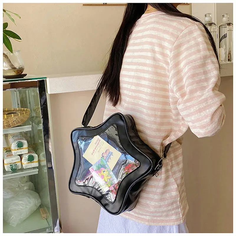 Süße Kawaii Ita Tasche Original Anime Fünfzackiger Stern Zweidimensionale Umhängetasche Street Fashion Ulzzang Schulter für Mädchen – Detail 7