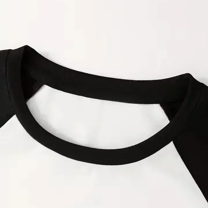 مضحك الخبز الهيكل العظمي والكب كيك طباعة طويلة الأكمام تي شيرت 90s الجرافيك Y2k تيز القمم المرأة جميع الفصول القوطية التي شيرت الملابس #3