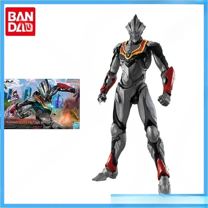 

Bandai оригинальная аниме-фигурка с подъемом FRS ULTRAMAN SUIT EVIL TIGA ACTION, экшн-фигурка, игрушки