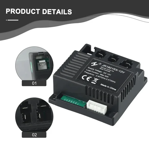 Imagen 2 del producto Receptor de JR1801RX-12V para niños, coche eléctrico 2,4G, Herramientas de penetración con Control remoto, juegos de herramientas eléctricas, multiherramienta Taladros