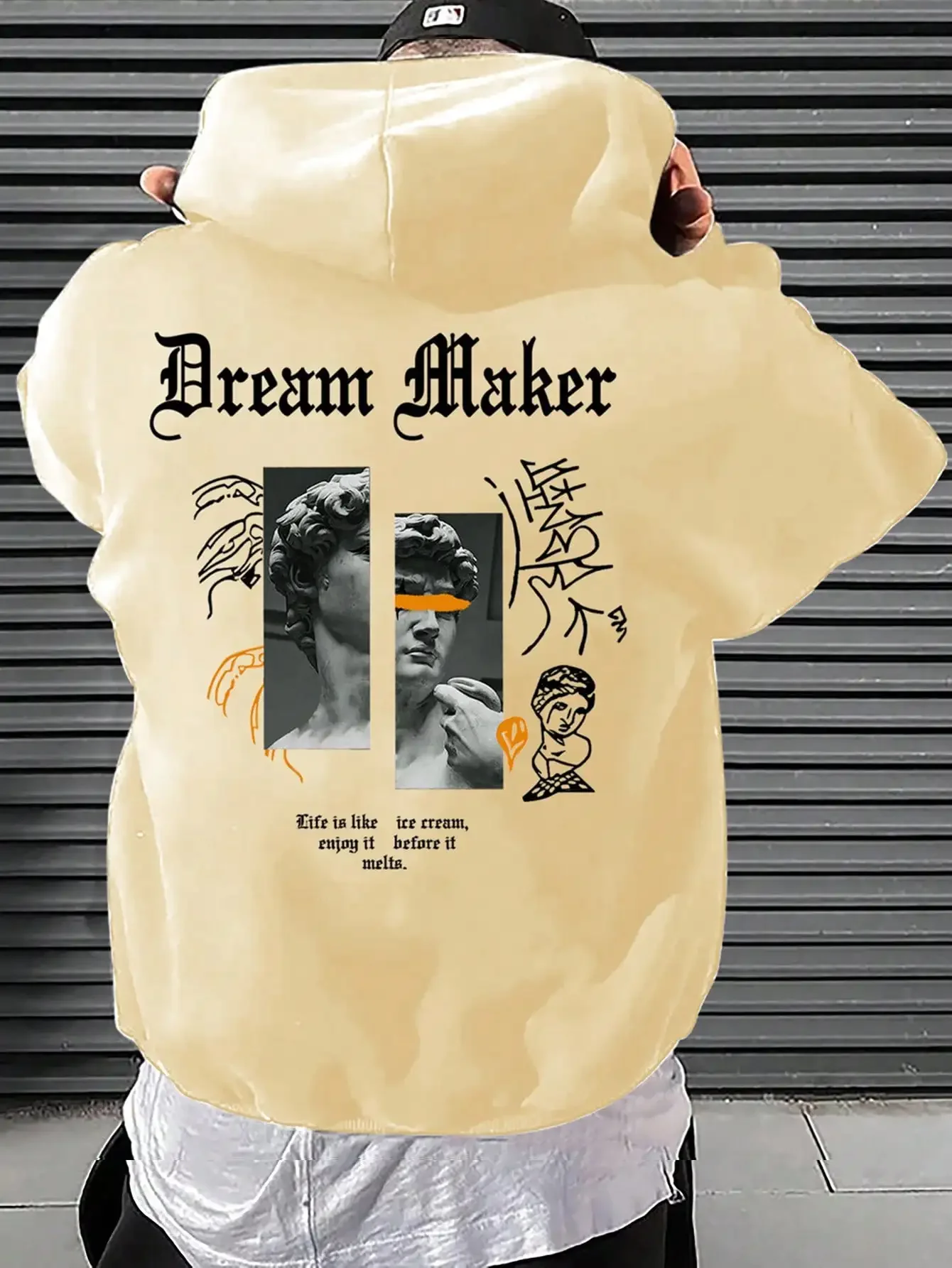 Dream Maker Printed Hooded Men Women High Quality Plus Size Hoodies Classic Simple Comfortable Sweatshirt Unisex Pullover