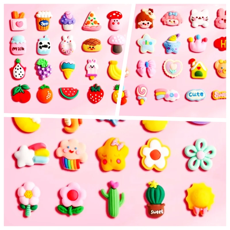 80 pcs of new cartoon animal fruit 3D stickers Kawaii DIY stickers refrigerator stickers water cup stickers file box sticker