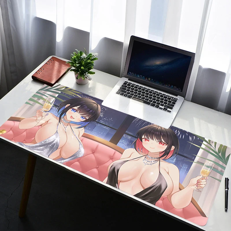 

Mouse Pad Anime Rubber Mousepad Office PC Gaming Accessories Keyboard Pad Laptop B-black Survival Eternal Return Desk Mouse Mat