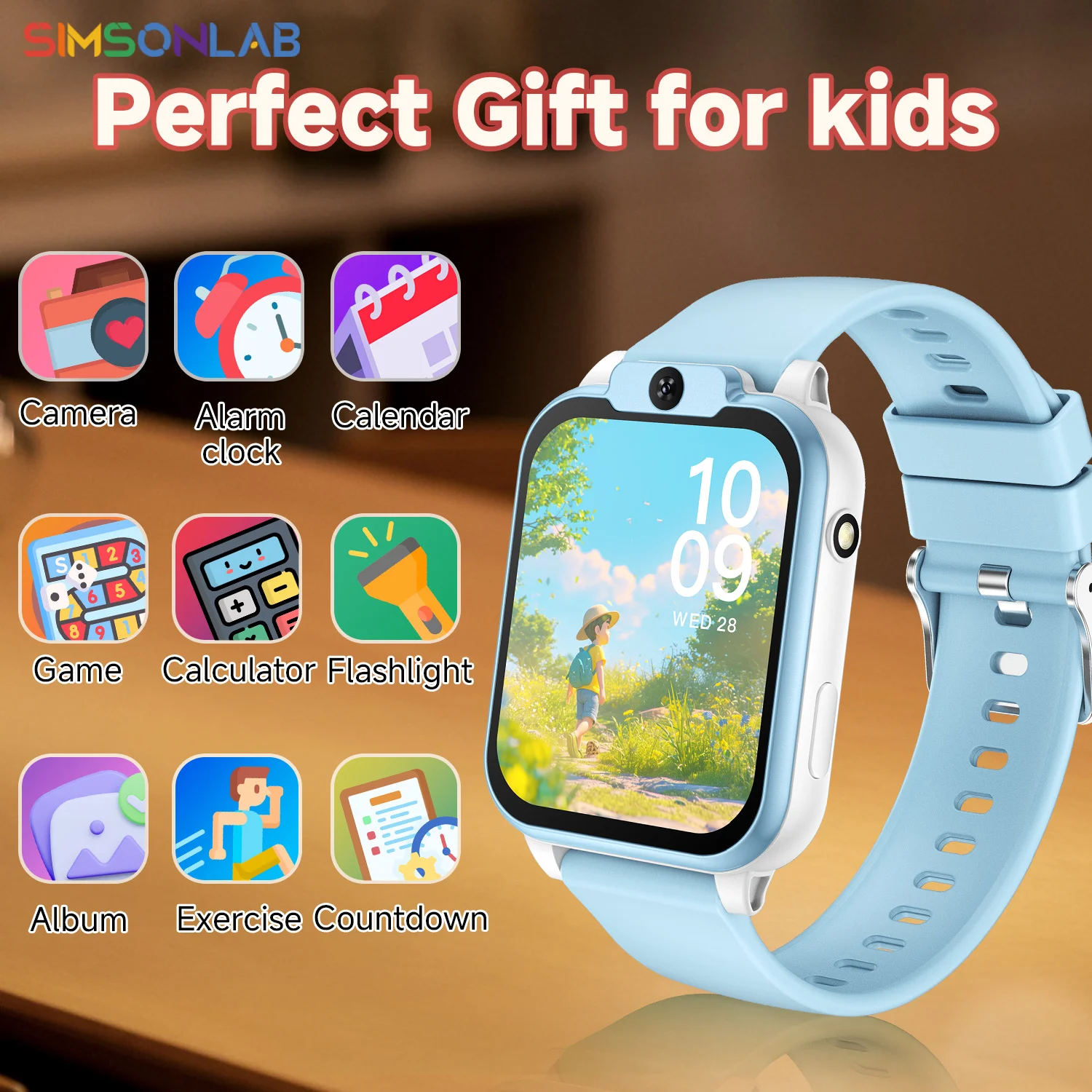 

2026 НОВЫЕ умные часы для детей, многофункциональные часы с управлением камерой, фотосъемка, многорежимные игры мудрости, 24 языка, подарок для детей