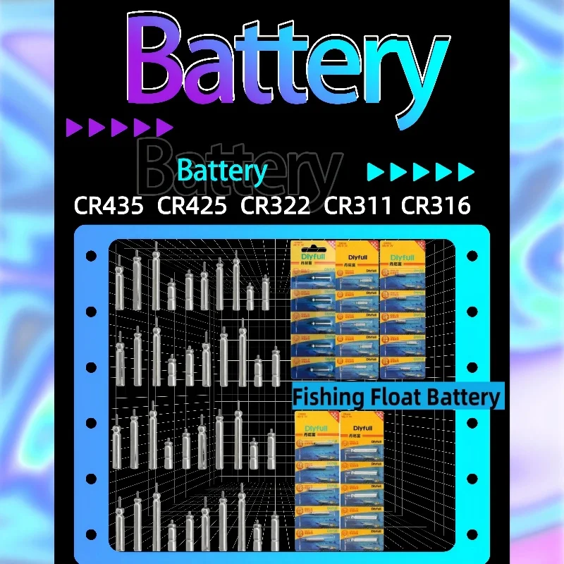 

CR435 CR322 CR311 CR316 Luminous Electric Battery Fishing Floats Lithium Pin Battery Tool CR425 3V Battery Floats