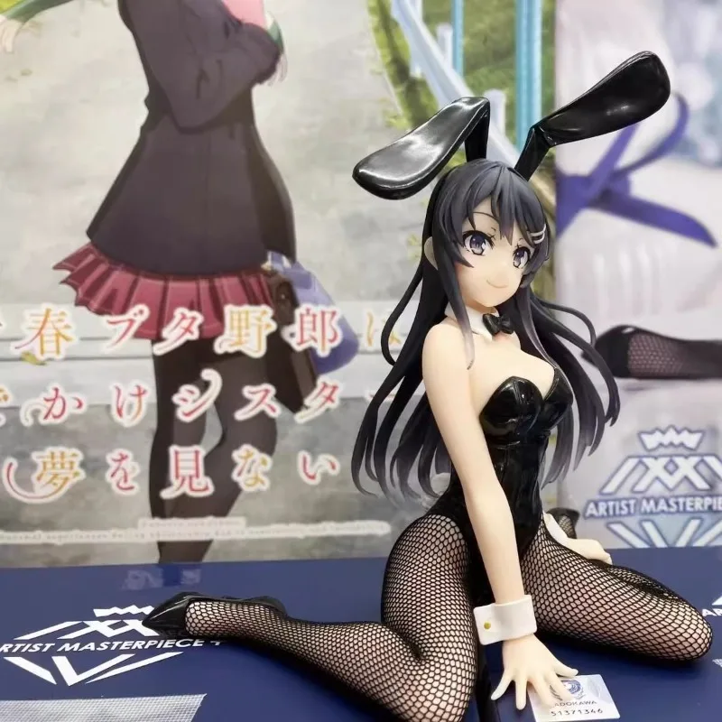 Japonais TAITO jeunesse lapin tête adolescent AMP artiste Sakurajima Mai noir soie lapin fille figurines Anime ornements modèle