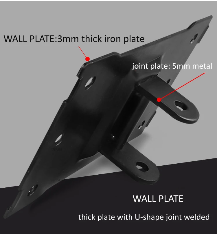 SW-H10 60 кг сильная настенная вешалка для динамика с выдвижным кронштейном, регулировка наклона, стальной, белый, черный
