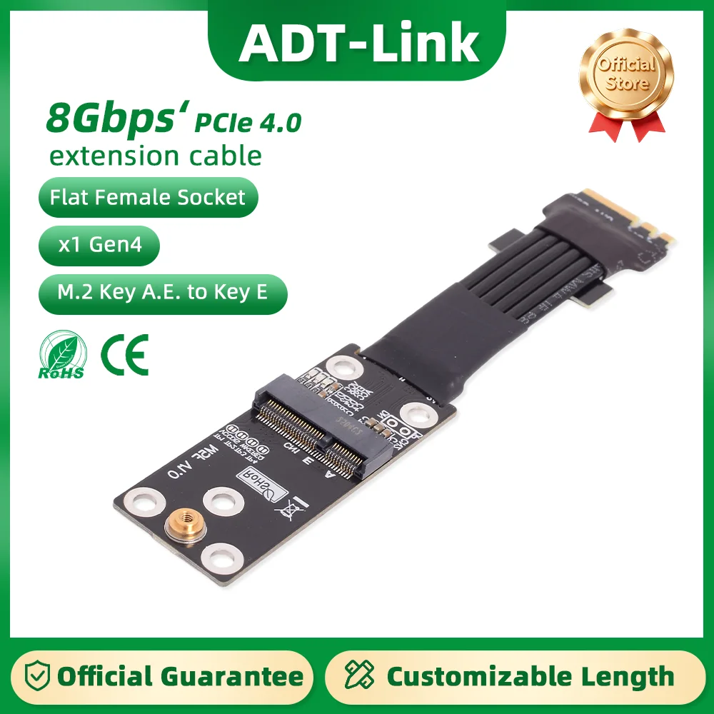 

ADT-Link PCIe 4.0 M. 2-клавишный адаптер A.E — M.2 U.2 Mini PCIe Riser M2 WiFi — удлинительный кабель с клавишами M.2 WiFi A для ноутбука ПК