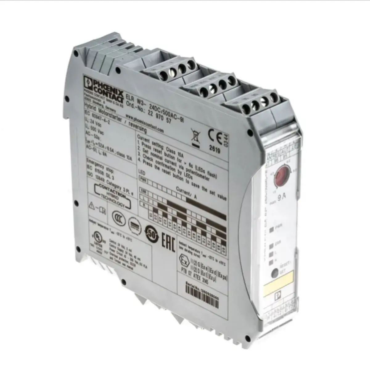 2297057 ELR W3- 24DC/500AC- 9I - Hybrid motor starter