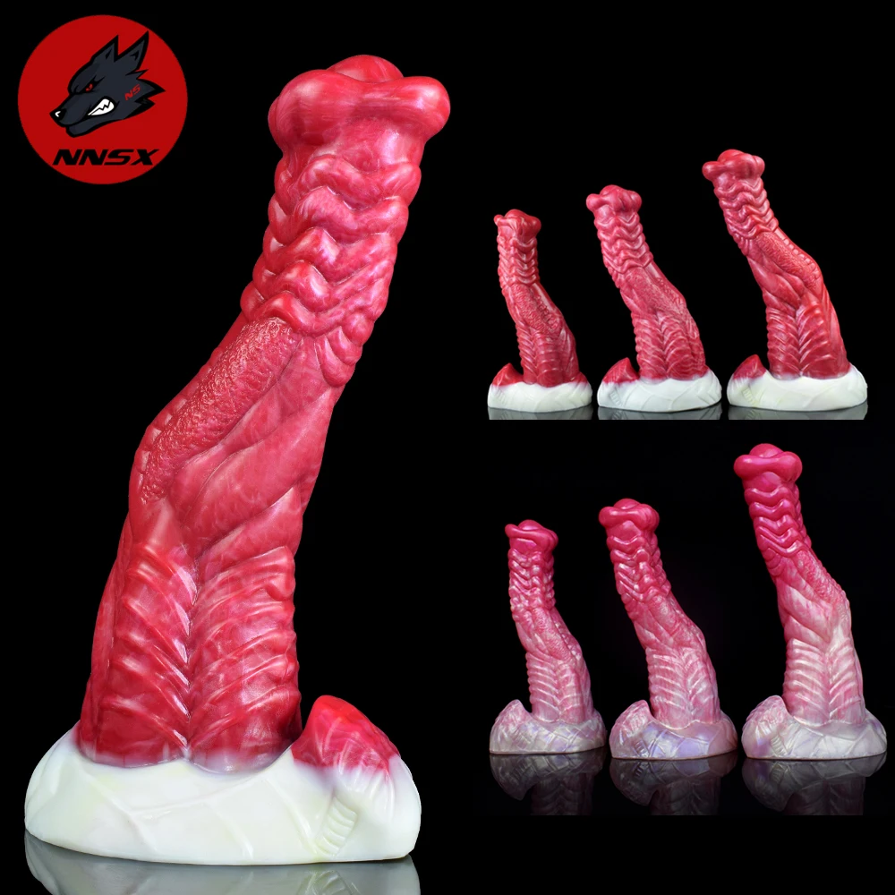 NNSX Wild Nature Horse/Wolf Dildo S M L Size Fantasy Butt Plug Prostate Vagina Anal Plug Silicone Adult Sex Toys For Women Men