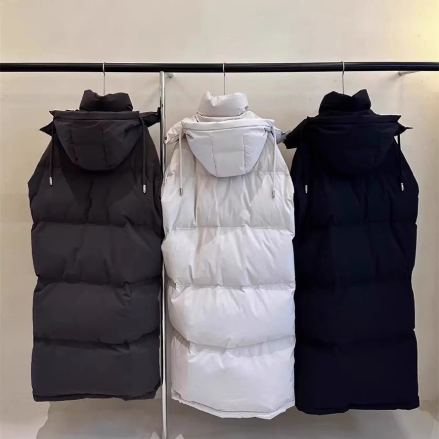 Piumino invernale da donna nuovo per pendolarismo, piumino spesso caldo con cappuccio antivento