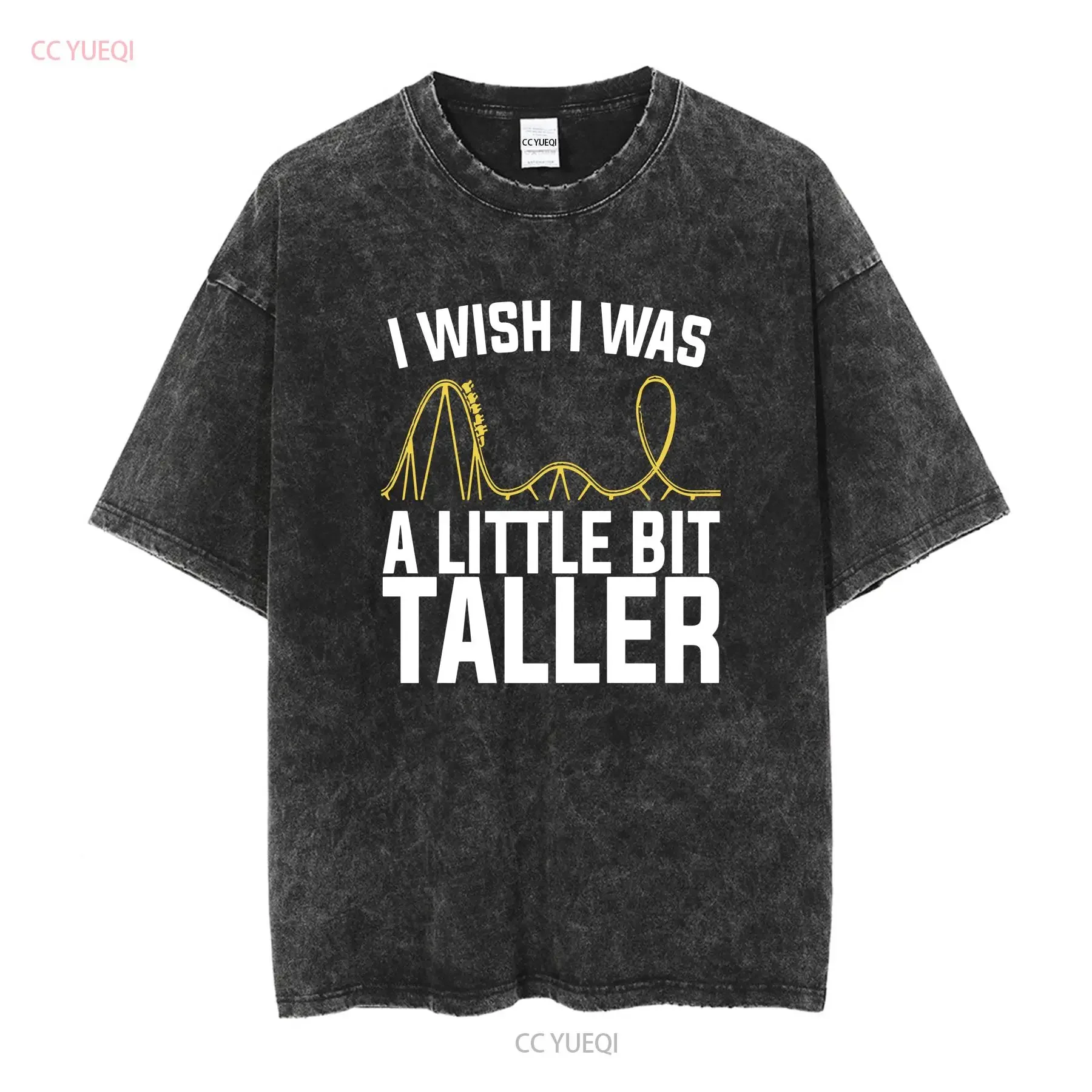 I Wish Was A Little Bit Taller Rollercoast Kids T Shirt vintage Washed Casual Stylish Slightly Comfortable homme graphic
