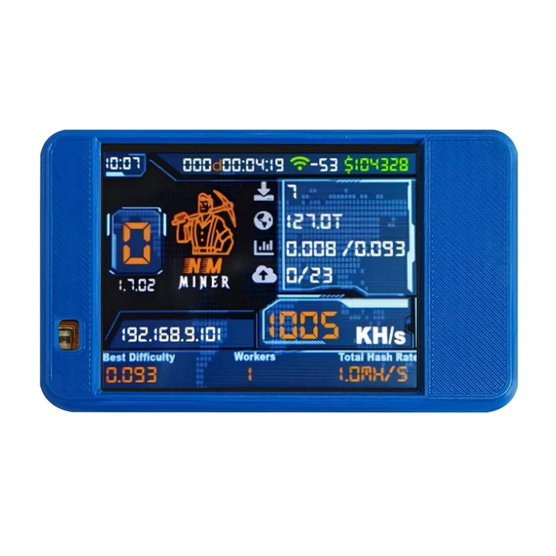 ABJI-Nmminer Nerdminer Обновление 992 кГц/с Хешрейт ESP32-2432S028 Дисплей 2,8 дюйма CYD Цветной корпус Биткойн Крипто Соло Лотерея