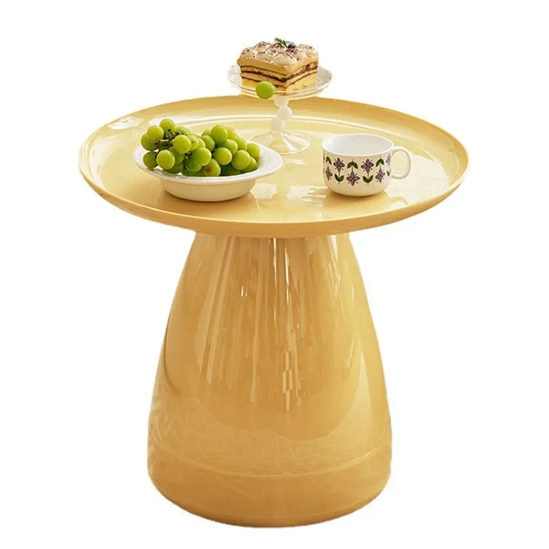 Round small coffee table small apartment Internet celebrity sofa creative living room cute assembly corner table