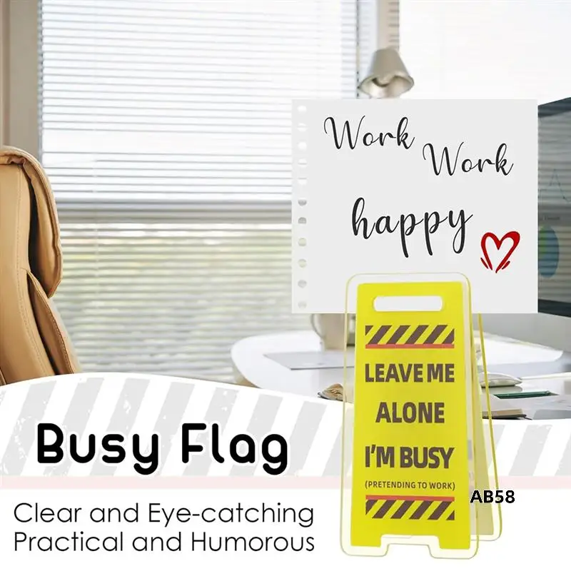 Funny Sticky Note Holder - 6 Pack Note Holder Clips, Overstimulated Desk Sign For Office, Hilarious Desk Signs