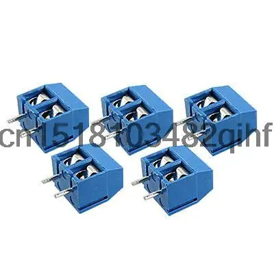 5 Pcs 2 Pin 2-way Screw Terminal Block Connector 5.08mm Pitch Panel PCB Mount