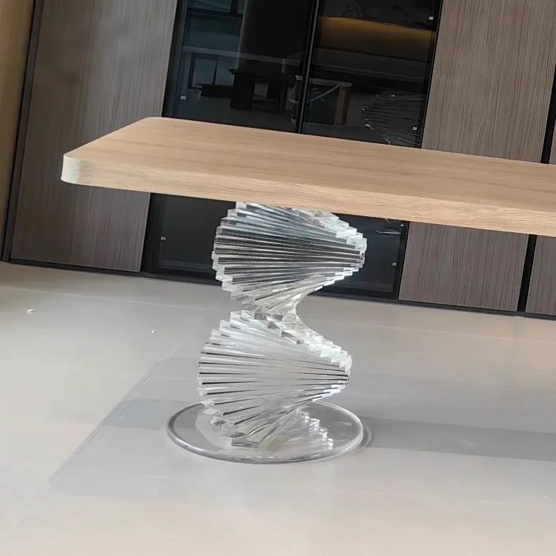 Transparent Designer Side/Tea Table Legs Small Man Waist Rotating Support Rack Island Bracket Partition Furniture Model