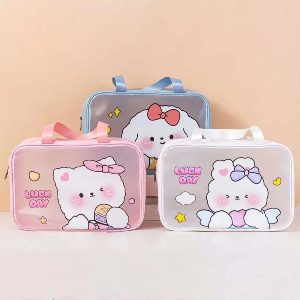 Sac à cosmétiques de voyage en PVC, sac de rangement de toilette Transparent de grande capacité, sac de plage étanche pour natation, trousse de maquillage