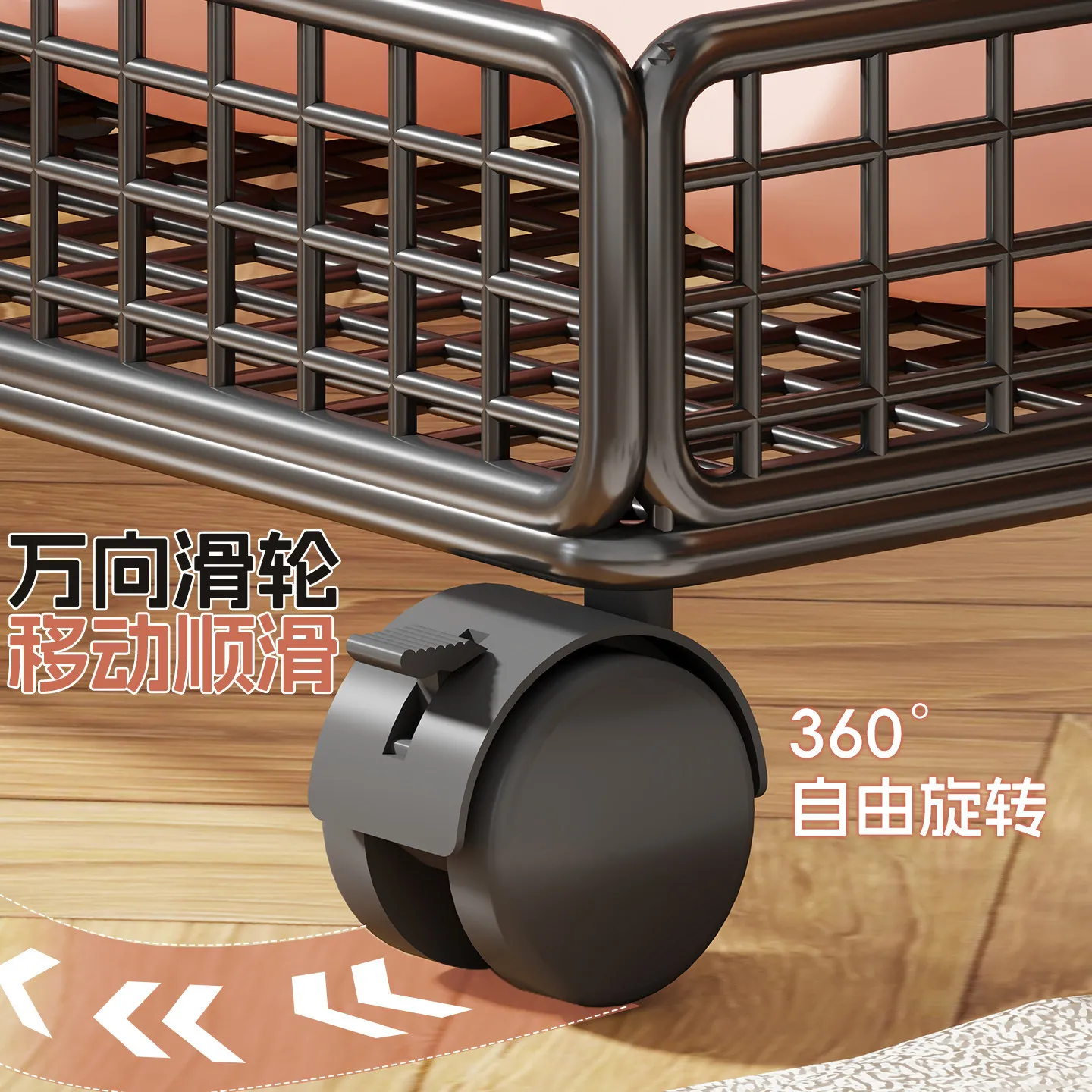 DSA storage basket with pulley volleyball tennis racket storage trolley multi-layer sporting goods finishing artifact