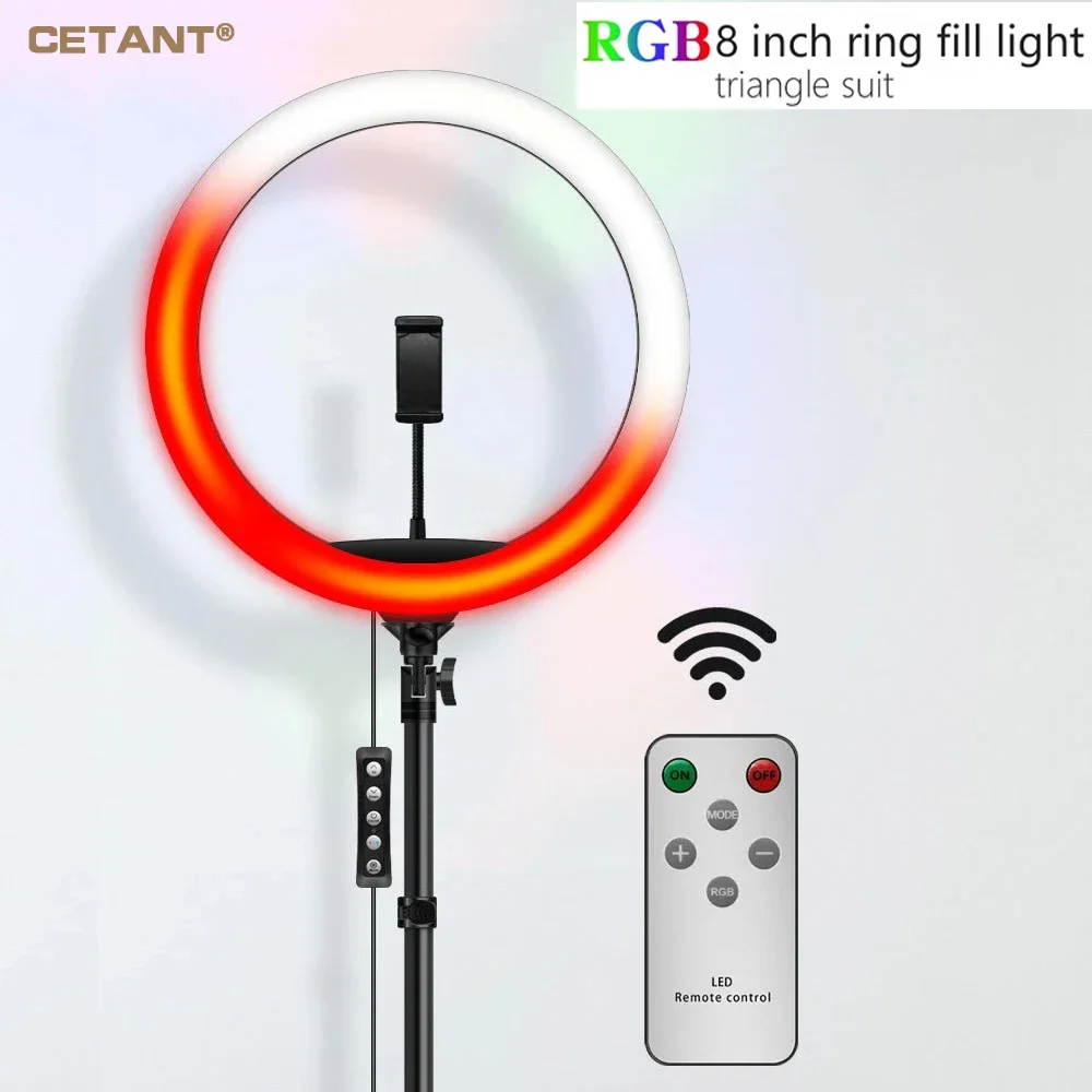 Rgb Video Light Stick Toverstaf Partij Kleurrijke Ledlamp Vul Licht Handheld Flits Speedlight Fotografie Verlichting Met Statief Stand