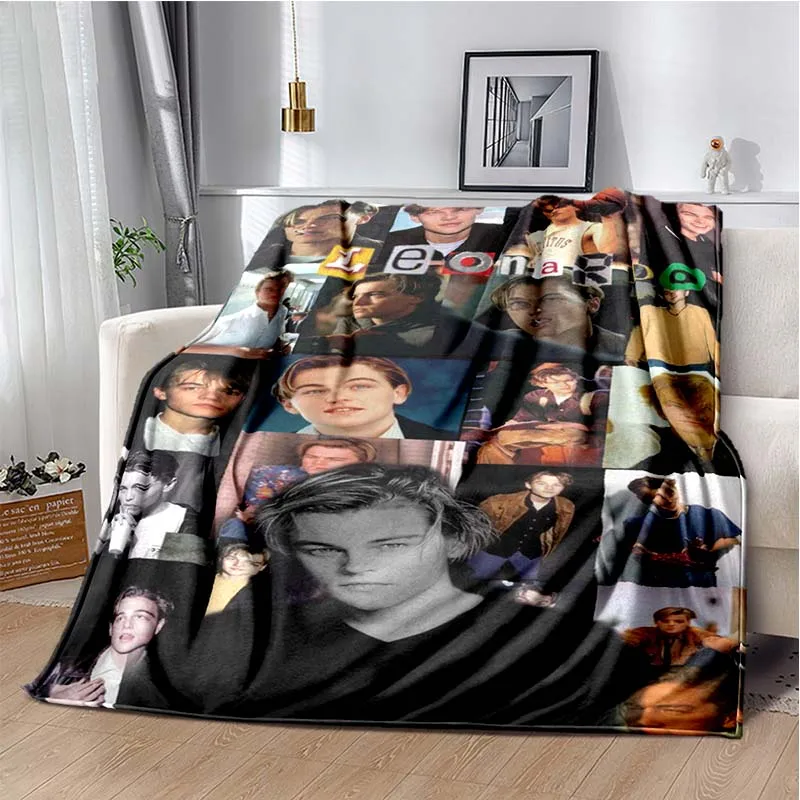 Titanic Leonardo DiCaprio Printed Blanket Flannel Warm Soft Blanket Comfortable Home Sofa Bed Travel Picnic Blanket Fan Gift