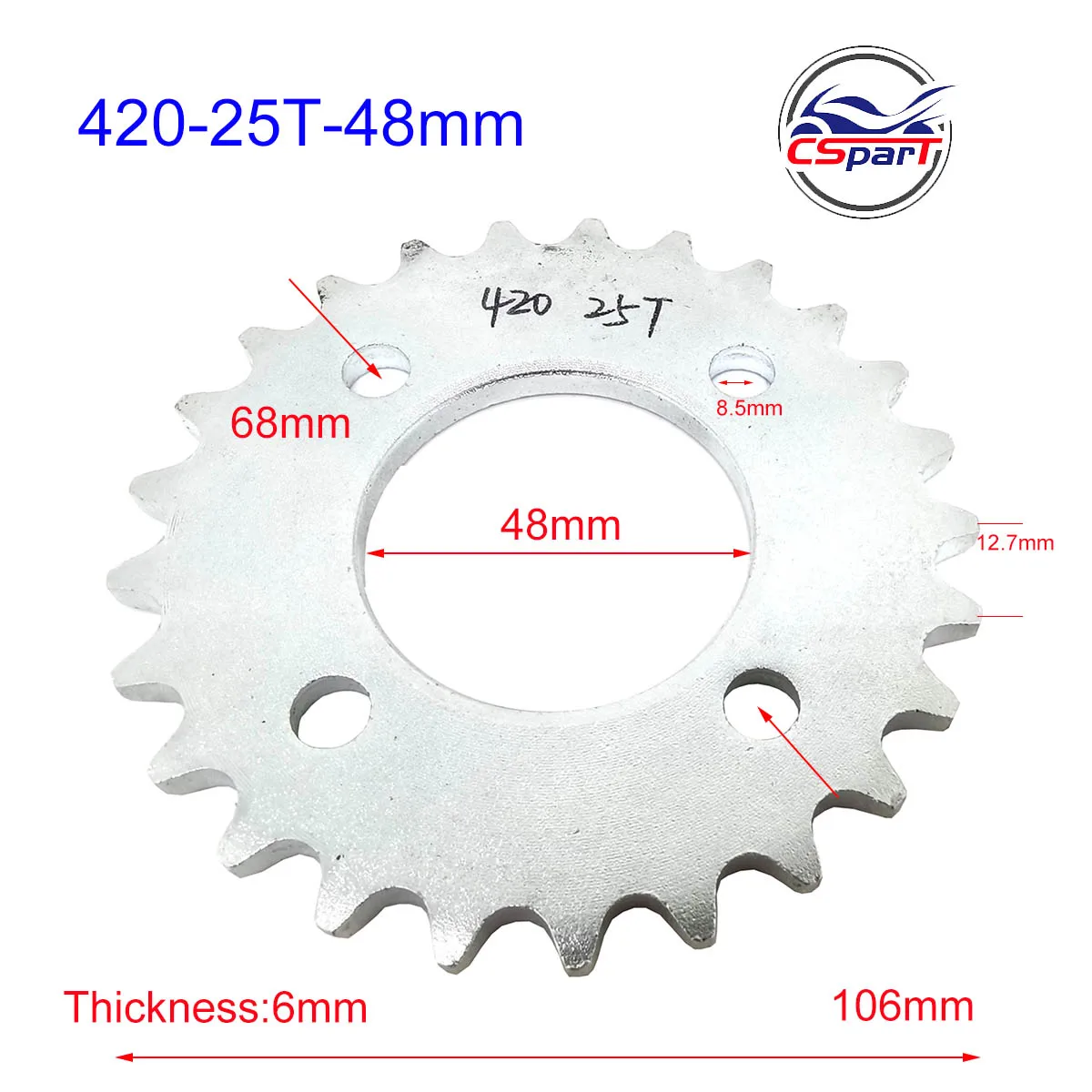 420 428 520 25T 30T 32T 33T 37T 39T 40T 48T Rear Sprocket For  ATV Quad Dirt Pit Pocket Bike Chopper