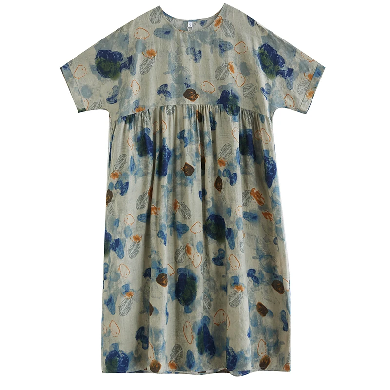 n Gonna ampia in cotone e lino Estate sottile ort Sve rotonda Ne Vaion Sle Orlo ampio Dr plus Size Abbigliamento donna