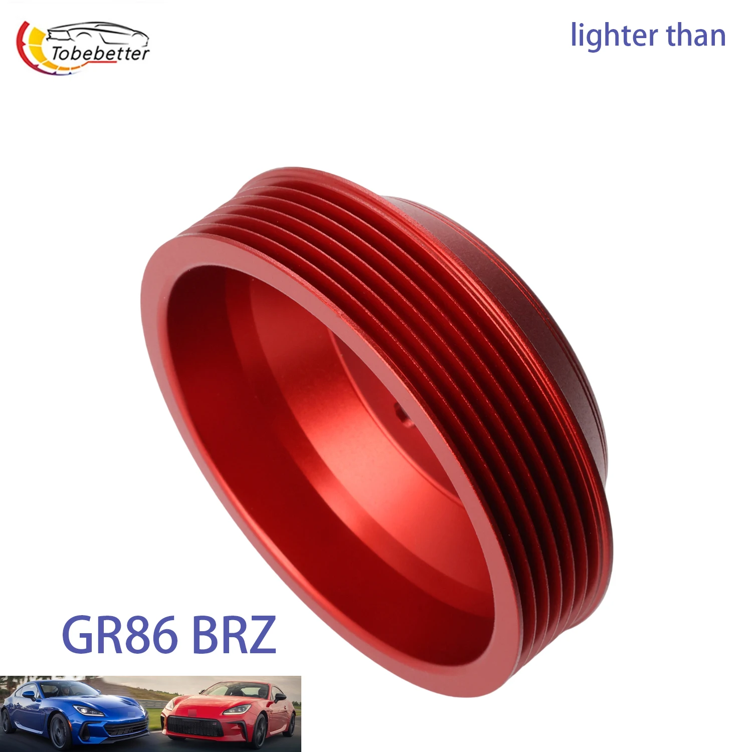 

Red Lightweight Water Pump Pulley for 2022 2023 2024 2025 Subaru BRZ/Toyota GR86 2.4L