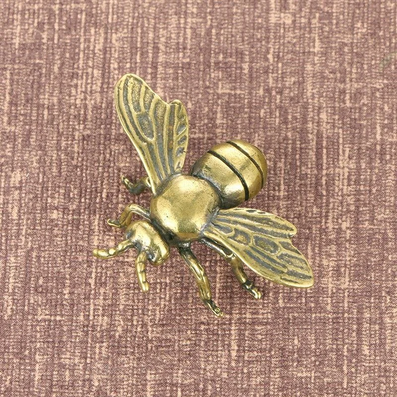 Massive Messingornamente, Heimdekorationen, Insekten, Honigbienen-Figuren, Miniaturen, Tee, Haustier, Basteln, Sammlung, Desktop, klein