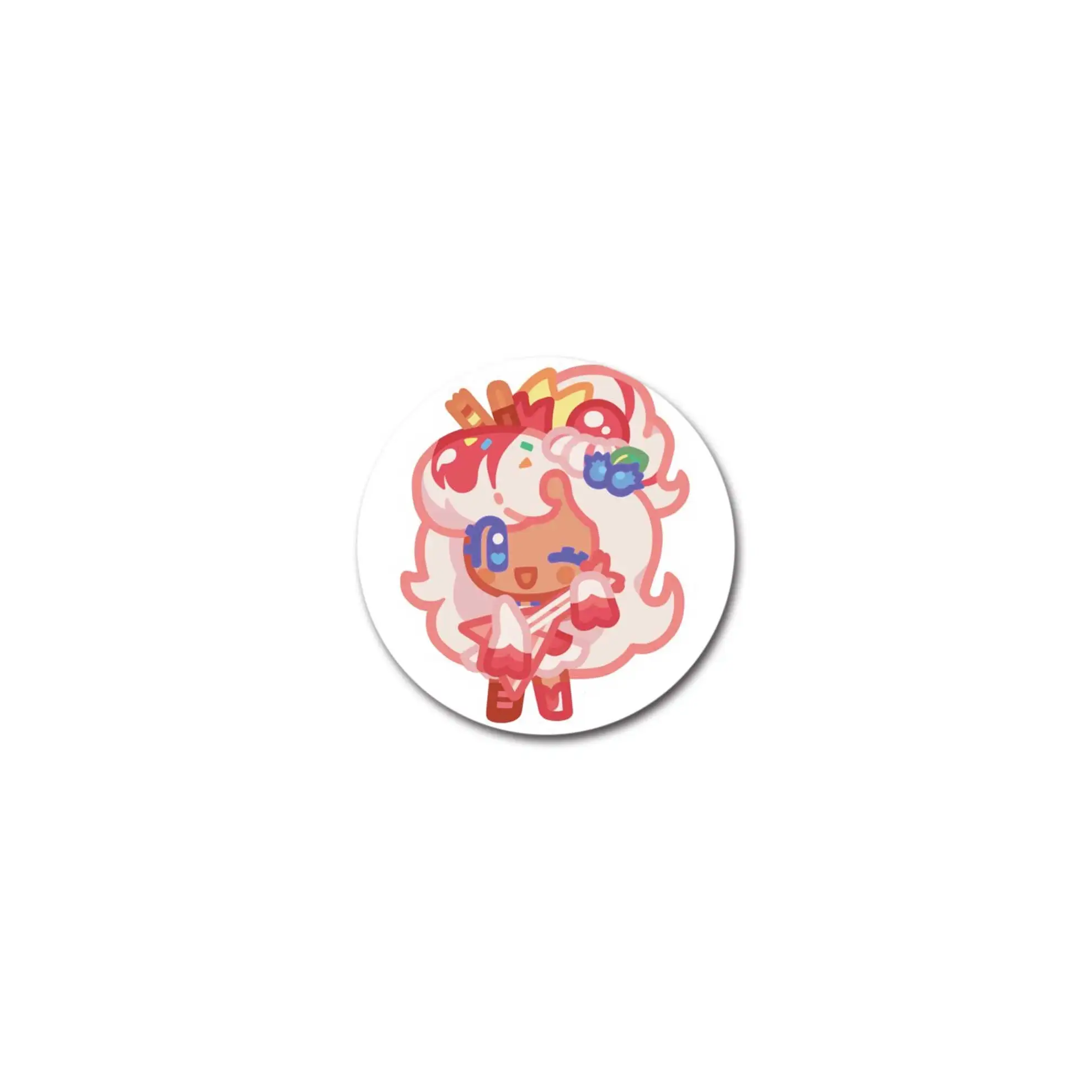 58mm Game Chibis Pin Brooch For Clothes Hat Shadow Milk Pure Vanilla Mystic Flour Candy Cookie Brooch Badge for Backpack